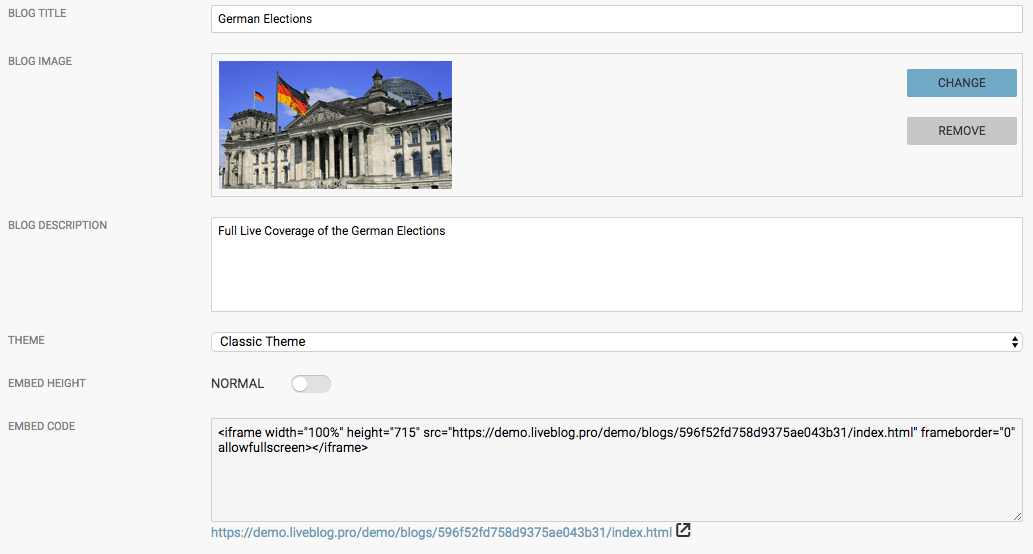 Creating and Publishing Live Content with Live Blog