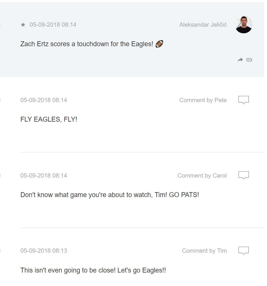 Live blogging an American Football Game