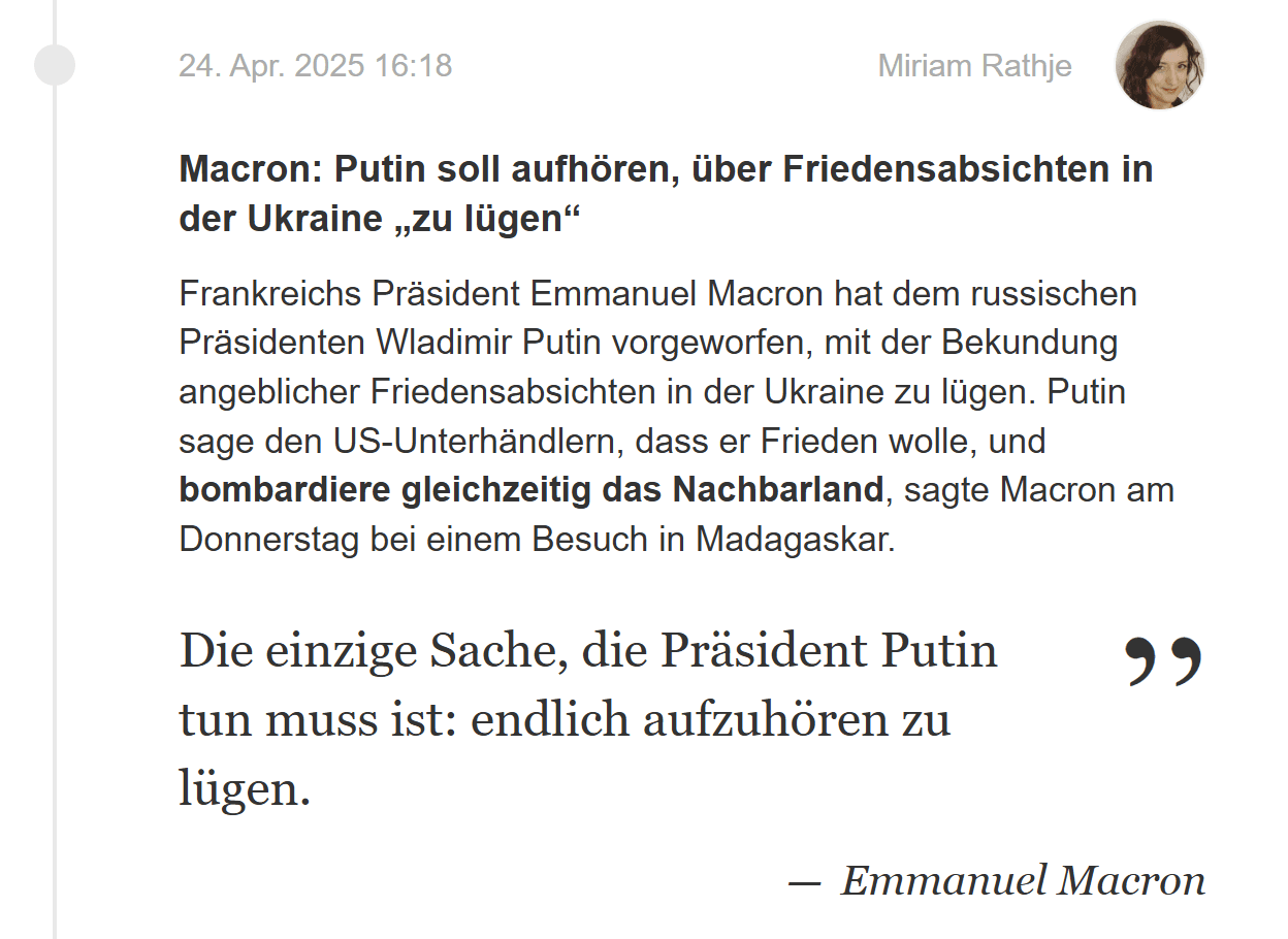 Live Blog feature quote