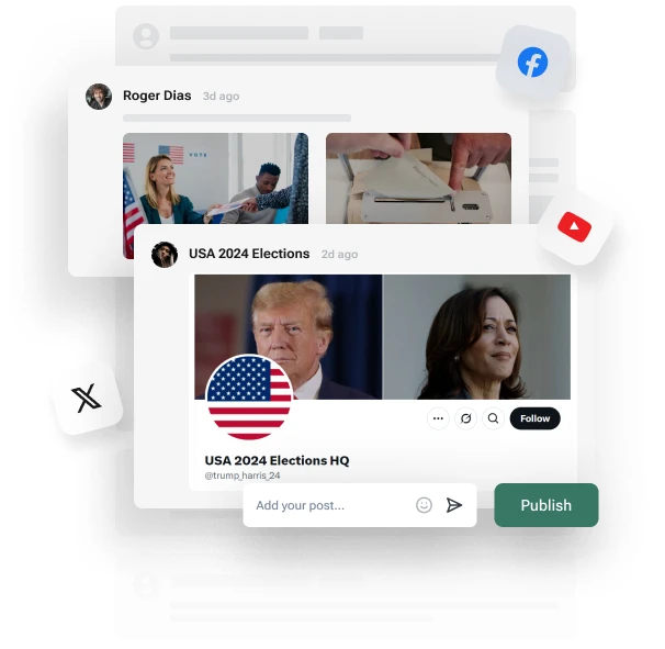 Live Blog interface showing real-time election coverage