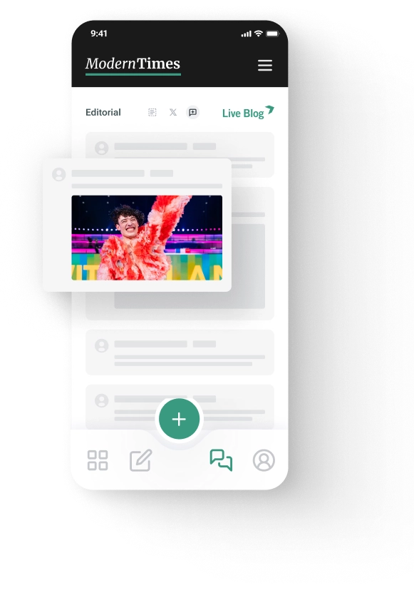 Live Blog Reporter App on mobile