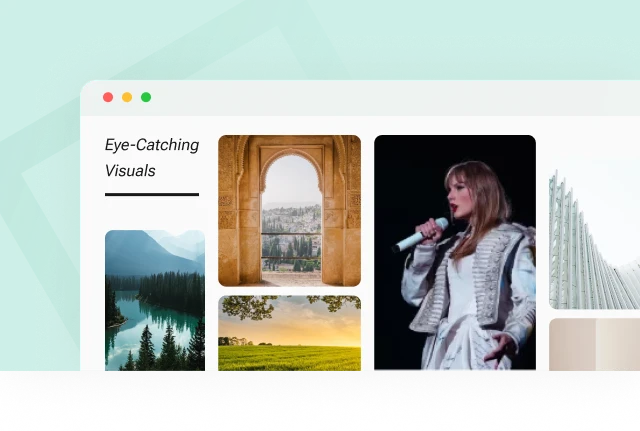 Eye-catching visuals in Live Blog