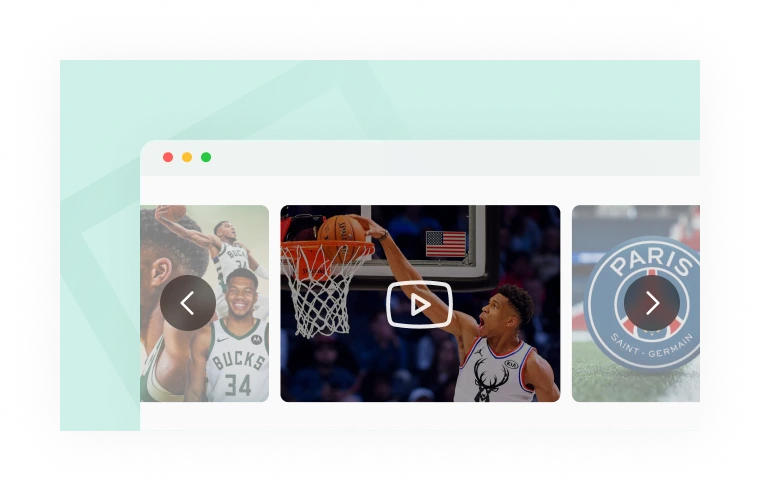 Image & video slideshows feature in Live Blog for sports events